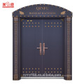 China fornecedores de luxo comercial de bronze de cobre porta moderna portas de aço villa porta portão duplo